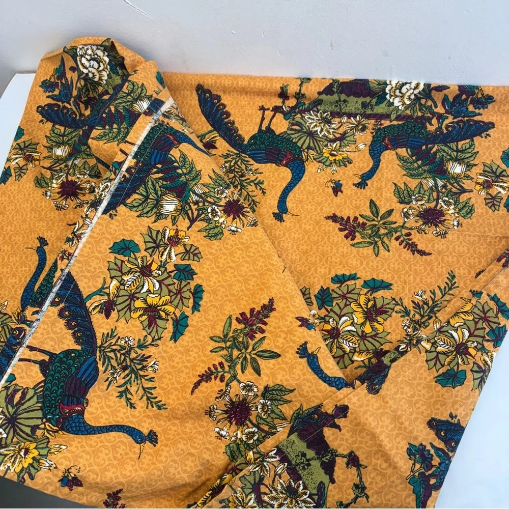 Vintage World Market Peacock Floral Tablecloth 60x90